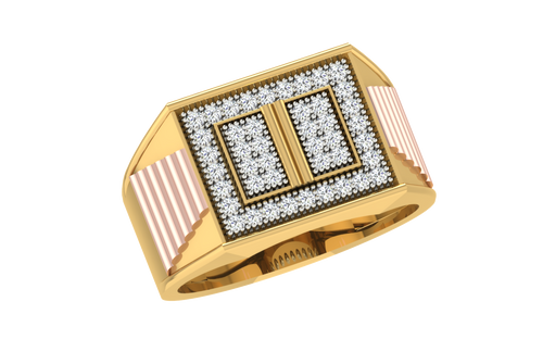 men's ring in gold and diamond