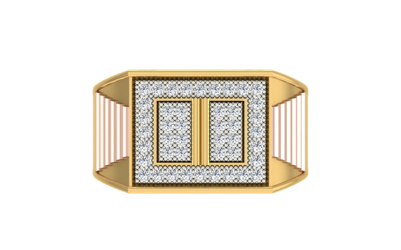 men's ring in gold and diamond