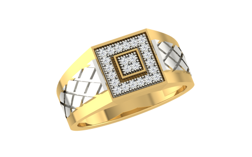 men's ring in gold and diamond