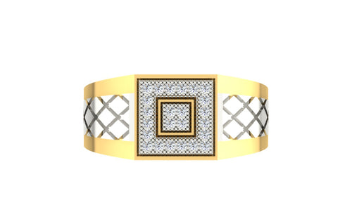 men's ring in gold and diamond