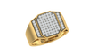 men's ring in gold and diamond