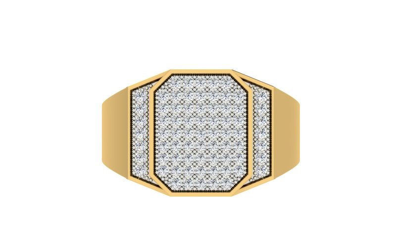 men's ring in gold and diamond