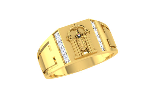 men's ring in gold and diamond