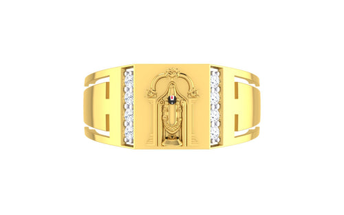 men's ring in gold and diamond