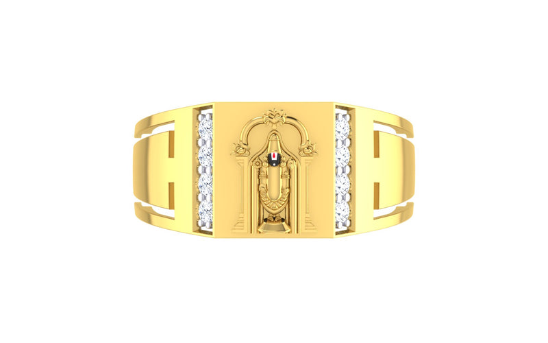 men's ring in gold and diamond