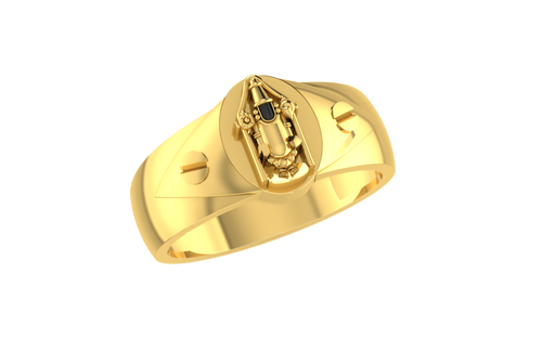 men's ring in gold and diamond