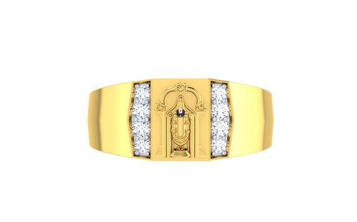 men's ring in gold and diamond