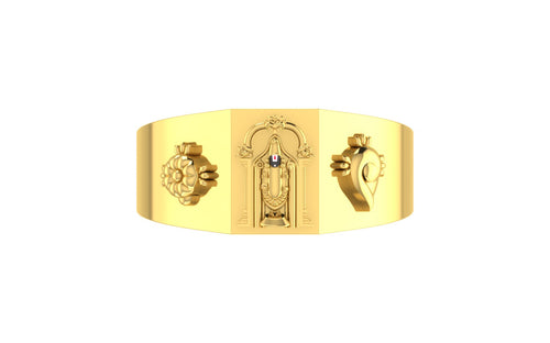 men's ring in gold and diamond