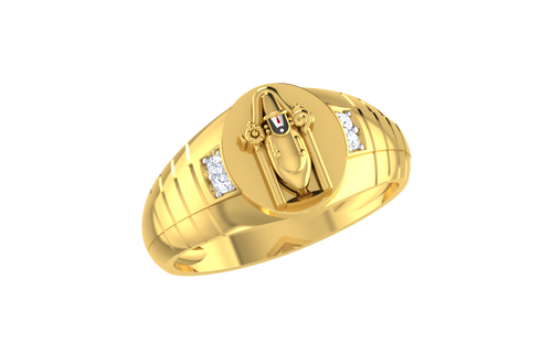 men's ring in gold and diamond