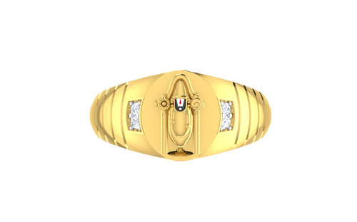 men's ring in gold and diamond