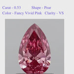 Pear shaped Fancy pink solitaire diamond