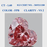 Heart Pinkish Brown Solitaire Diamond